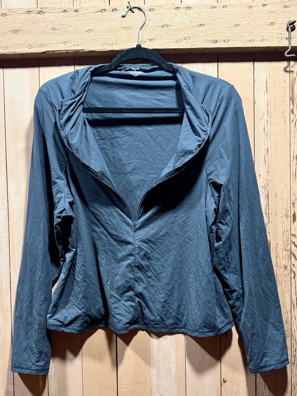 EUC SKIMS Women's Matte Grey, Half Zip Pullover - Picture 3 of 4